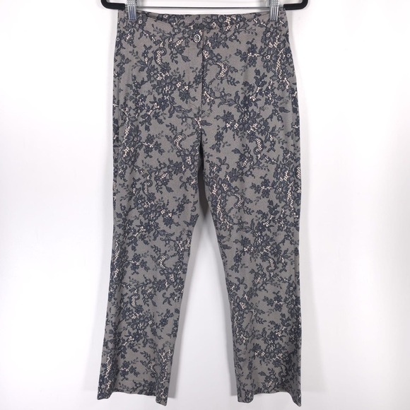 Signe Paris Pants - Signé‎ PARIS MADE IN FRANCE 🇫🇷 Floral Lace Pants Trousers Size 40 US 8